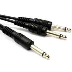 kenable 003342 audio cable 1.2 m 2 x 6.35mm 6.35mm Black