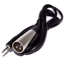 kenable Pro Signal XLR Plug to 3.5mm Jack Mono Plug Nickel 2m