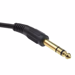kenable 003351, 6.35mm, Male, 6.35mm, Male, 2 m, Black