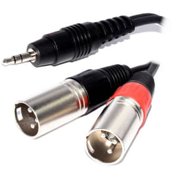 kenable 003370 audio cable 1 m 3.5mm 2 x XLR (3-pin) Black