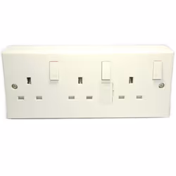 kenable 003376, Type G (BS 1363), White, 250 mm, 43 mm, 85 mm, 520 g