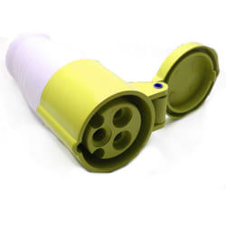 kenable Industrial Site Power Socket 110V 16A Yellow IP44 SplashProof
