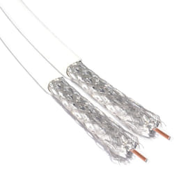 kenable Twin RG6U Coaxial Satellite Freeview Telewest Virgin Cable 100m White