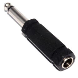 kenable 003438 cable gender changer 6.35 mm Black