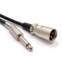 kenable 003455 audio cable 3 m XLR (3-pin) 6.35mm Black