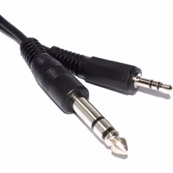 kenable 003532, 6.35mm, Male, 2.5mm, Male, 1.8 m, Black
