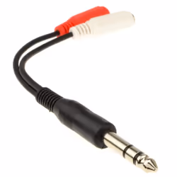 kenable 003544 audio cable 0.15 m 2 x 3.5mm 6.35mm Black