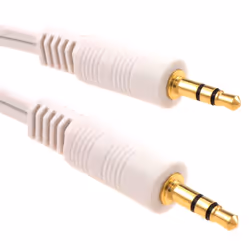 kenable 3.5mm Stereo Jack Plug to 3.5mm Stereo Jack Plug Cable White 3m