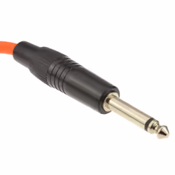 kenable 6.35mm Mono Jack Plug to XLR 3 Pin Socket Adapter Cable Orange 20cm