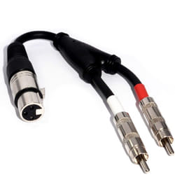 kenable 003595 audio cable 0.15 m XLR (3-pin) 2 x RCA Black