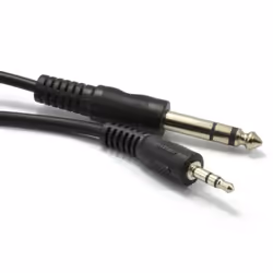 kenable 003602, 3.5mm, Male, 6.35mm, Male, 5 m, Black