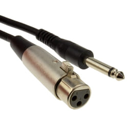 kenable 003609 audio cable 2 m 6.35mm XLR Black