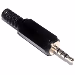 kenable 003669, 2.5mm, Black, Male, Straight, RoHS, 10 g
