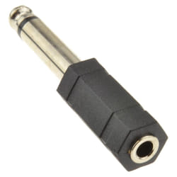 kenable 003950 cable gender changer 6.35mm 3.5mm Black