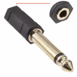 kenable 003950 cable gender changer 6.35mm 3.5mm Black