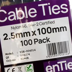 kenable 004014 cable tie Parallel entry cable tie Nylon Black 100 pc(s)