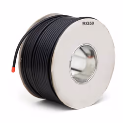 kenable RG59U Coaxial Aluminium Braid Coaxial Cable Reel 100m Lead Black