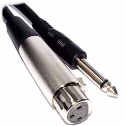 kenable 004127, 6.35mm, Male, XLR (3-pin), Female, 6 m, Black