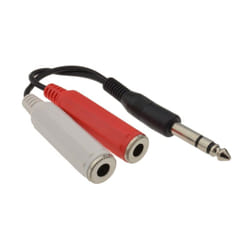 kenable 004161 audio cable 6.35mm 2 x 6.35mm Black, Red, White