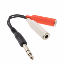 kenable 004161 audio cable 6.35mm 2 x 6.35mm Black, Red, White