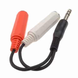 kenable 004161 audio cable 6.35mm 2 x 6.35mm Black, Red, White