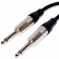 kenable 004226, 6.35mm, Male, 6.35mm, Male, 1 m, Black