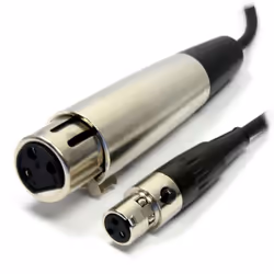 kenable 004251, mini XLR (3-pin), Female, XLR (3-pin), Female, 1.5 m, Black
