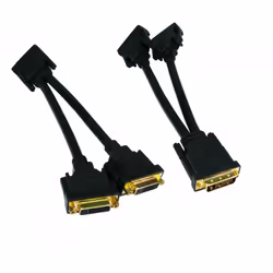 kenable 004325, 0.23 m, DVI-D, 2 x DVI-D, Male, Female, Black