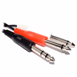 kenable 004358, 6.35mm, Male, 2 x 6.35mm, Male, 2 m, Black, Red, White
