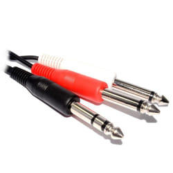 kenable 004358 audio cable 2 m 6.35mm 2 x 6.35mm Black, Red, White