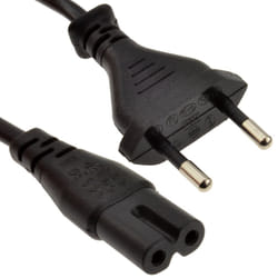 kenable 2 Pin Euro Plug to Figure of Eight 8 C7 Plug Power Cable 2m