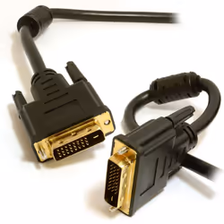 kenable DVI D Dual Link with Ferrite Cores Male to Male Cable Gold 3m