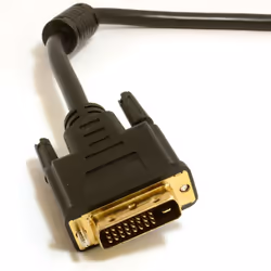 kenable DVI D Dual Link with Ferrite Cores Male to Male Cable Gold 3m