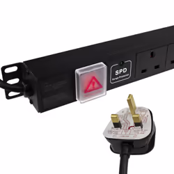 kenable Power Distribution Unit PDU 8 Way Surge Protected VERTICAL Rack Mount