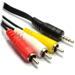 kenable 004446 audio cable 1 m 3.5mm 3 x RCA Black