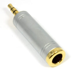 kenable 004515 cable gender changer 3.5mm 6.35mm Chrome
