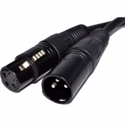 kenable 004543, XLR, Male, XLR, Female, 1 m, Black