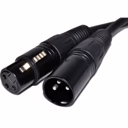 kenable 004546, XLR (3-pin), Male, XLR (3-pin), Female, 10 m, Black
