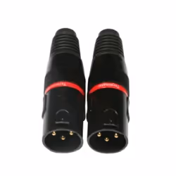 PULSE DMX XLR 3 Pin Terminators Black Plugs [2 Pack]