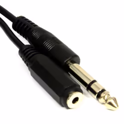 kenable 004568, 3.5mm, Female, 6.35mm, Male, 1.8 m, Black