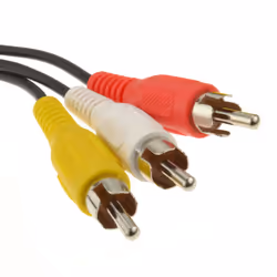 kenable TRIPLE RCA Phono Plugs to Plugs COMPOSITE & Audio Cable Lead 25cm