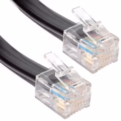 kenable 004648, 3 m, RJ12, RJ12, Black, Male, Male