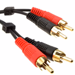 kenable 004746, 2 x RCA, Male, 2 x RCA, Male, 20 m, Black