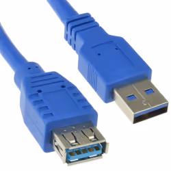 kenable 004843, 3 m, USB A, USB A, USB 3.2 Gen 1 (3.1 Gen 1), 5 Gbit/s, Blue