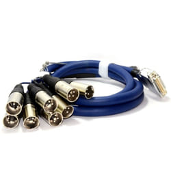 kenable 004988 audio cable 2 m 8 x XLR (3-pin) Black, Blue