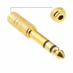 kenable 004990 cable gender changer 6.35mm 3.5mm Gold