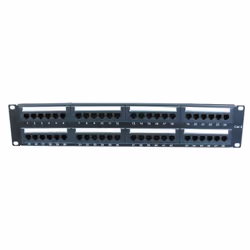 kenable Cat6 Gigabit 19 Inch Rack Mountable Patch Panel 48 Port 2U & Back Bar