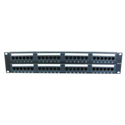 kenable Cat6 Gigabit 19 Inch Rack Mountable Patch Panel 48 Port 2U & Back Bar