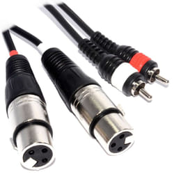kenable 005060 audio cable 1.5 m 2 x RCA 2 x XLR (3-pin) Black