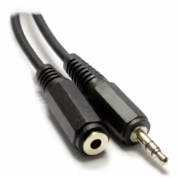 kenable 3.5mm Stereo Jack Plug to Socket Extension SINGLE Screened Cable  1m